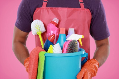 Commercial cleaning team maintaining a professional office environment
