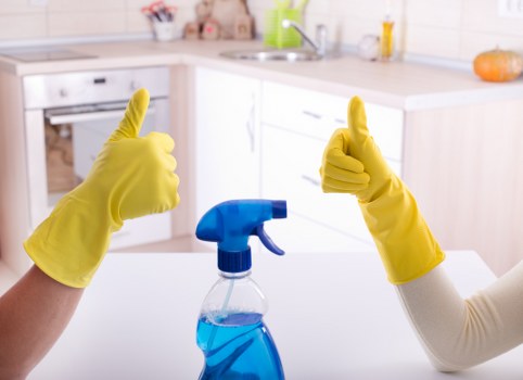 Professional Airbnb cleaning in a guest-ready rental living room