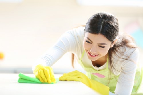 Commercial cleaning service in a retail or office setting
