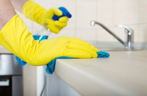 Different carpet cleaning methods and tools on display