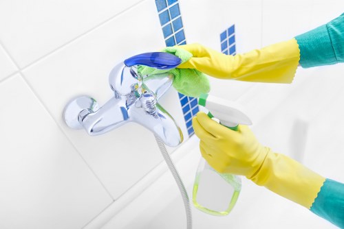 Professional regular cleaning tools arranged for maintenance